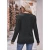Women's Autumn Button Fashion Solid Color Long-sleeved T-shirt