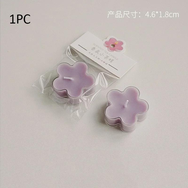 Flower Candle 4h Tea Light Scented Candle Aromatherapy Soy Wax Candles Wedding Birthday Candle Party Home Decoration
