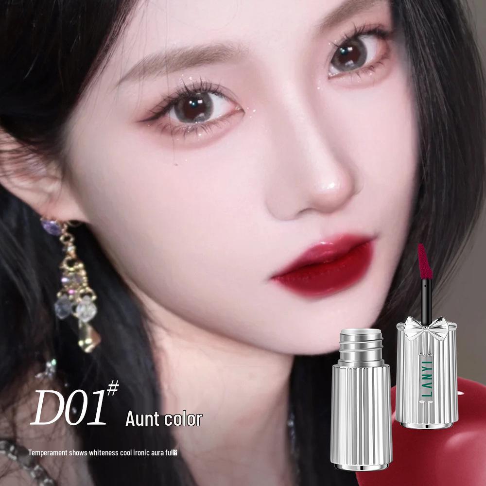 Lan Yi Matte Velvet Lip Glaze: Moisturizing, Non-Stick, Whitening. Perfect for Students & Natural Look.