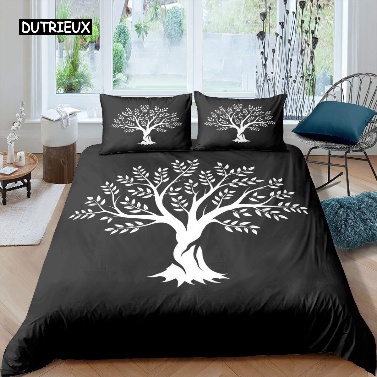 

Tree of Life Bedspread Cover Collection Natural Scenery Sleep Bedding Collection Botanical Branches Comforter Cover Autumn Leaves King Size Size Quilt EU single(135x200cm)
