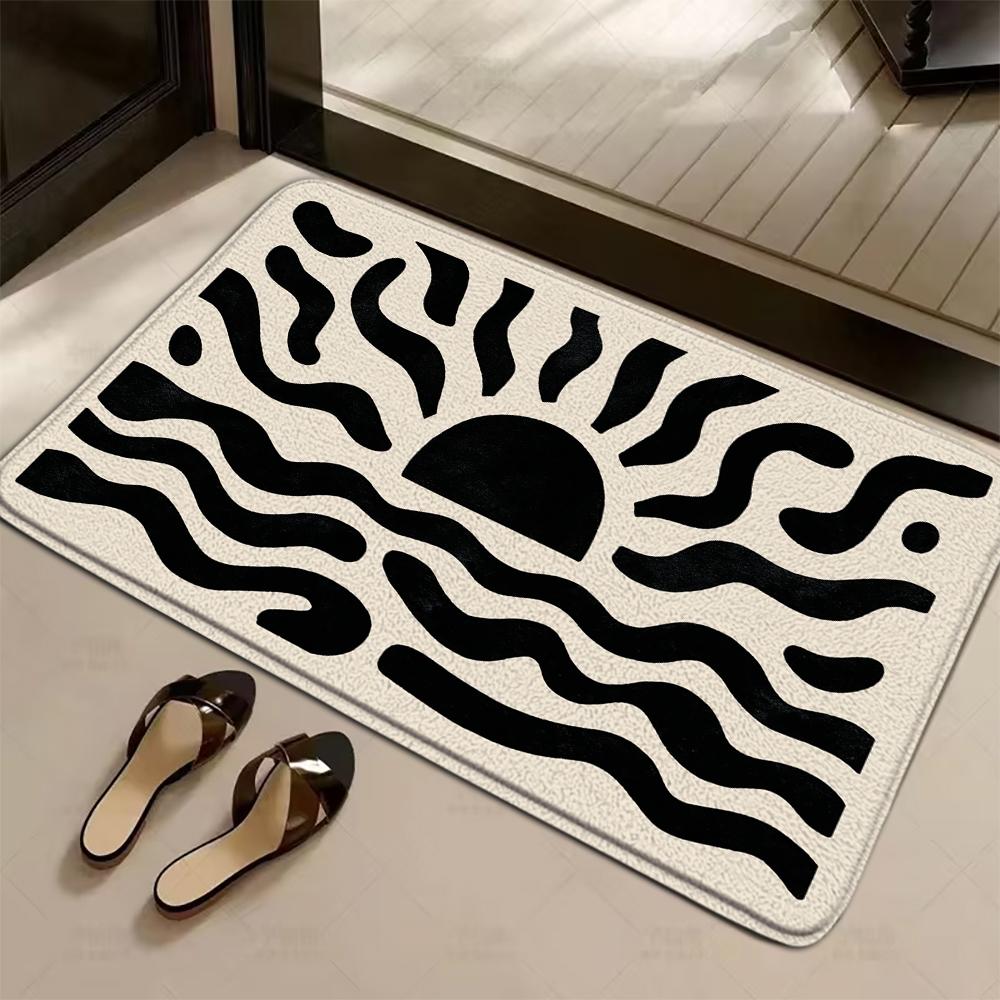 Entrance Doormat Minimalist Style Light Colored Rug Home Decoration Living Room Bathroom Floor Mat Kitchen Anti Slip Carpet