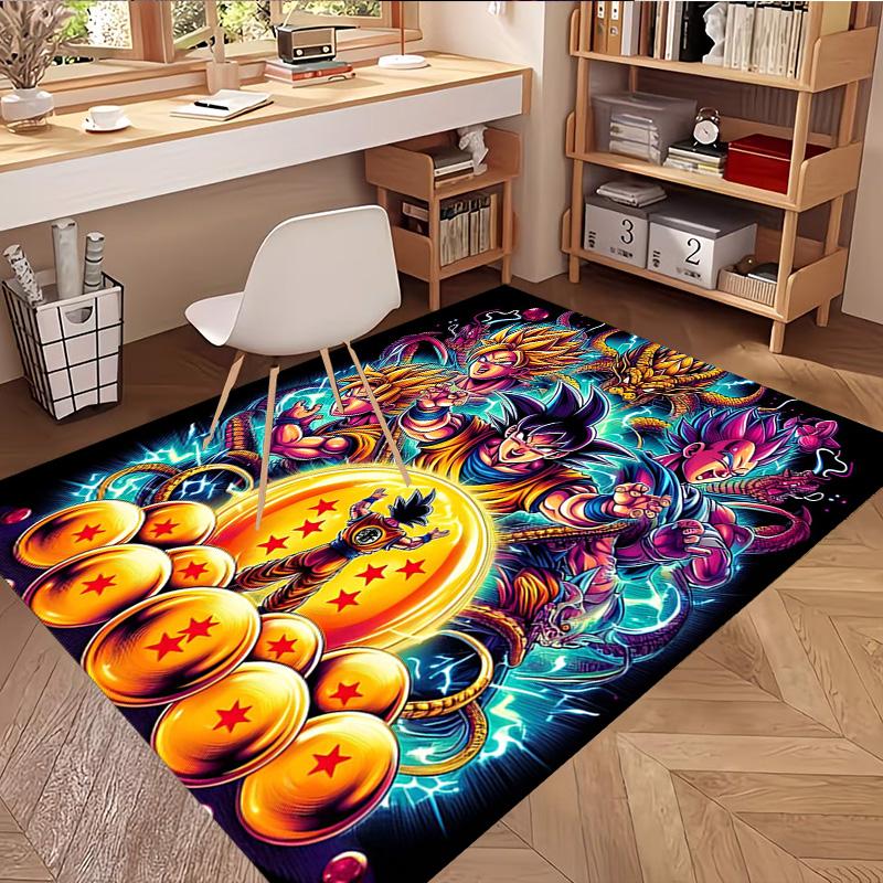 Dragon Ball Print Rug, Washable Floor Carpet, For Entryway Dorm Laundry Room Office Study, Home Decor Birthday Christmas Gift