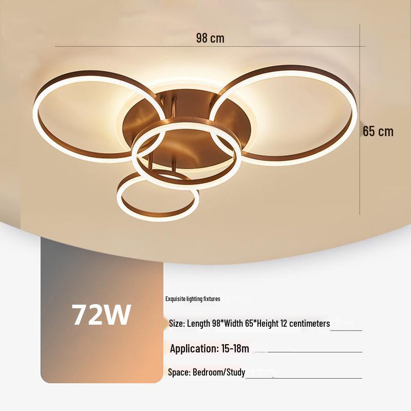 Nordic Modern LED Ceiling Lamp - Creative Round Design for Living Room, Study, Bedroom