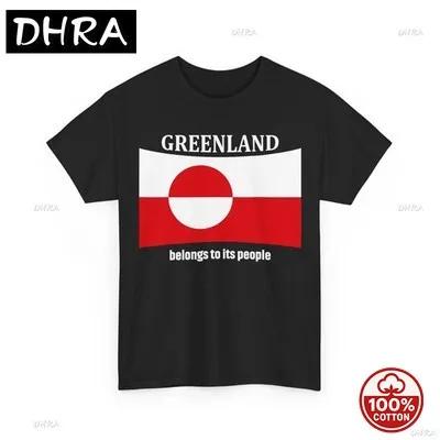 

Greenland Flag Shirt Belongs To Its People Greenland Lovers WOMEN Unisex Shirt Urban Cotton Tee Boho Aesthetic Tops Chill T Shirts 4XL