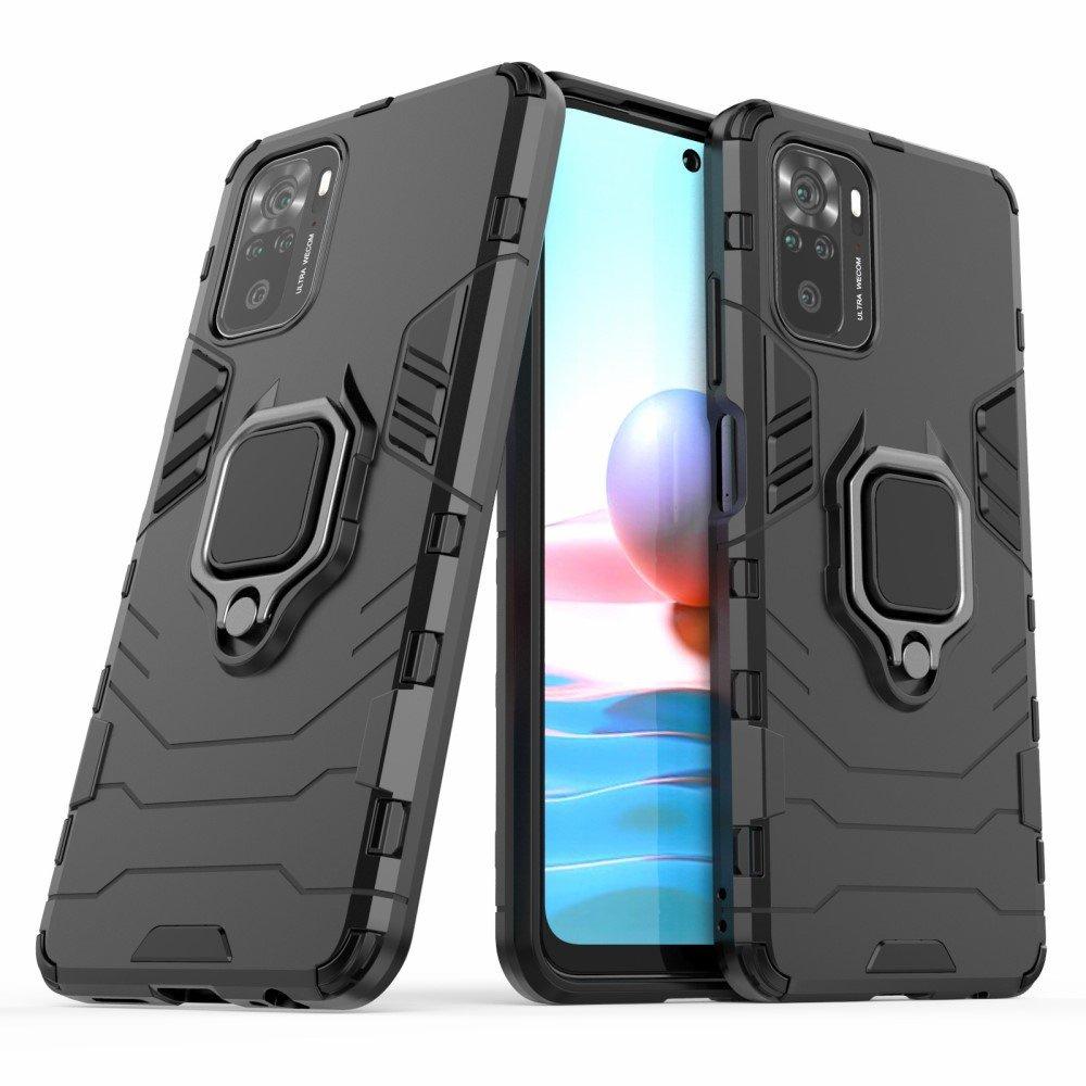 Case for Xiaomi Redmi Note 10/10S, Kickstand Ring, Black