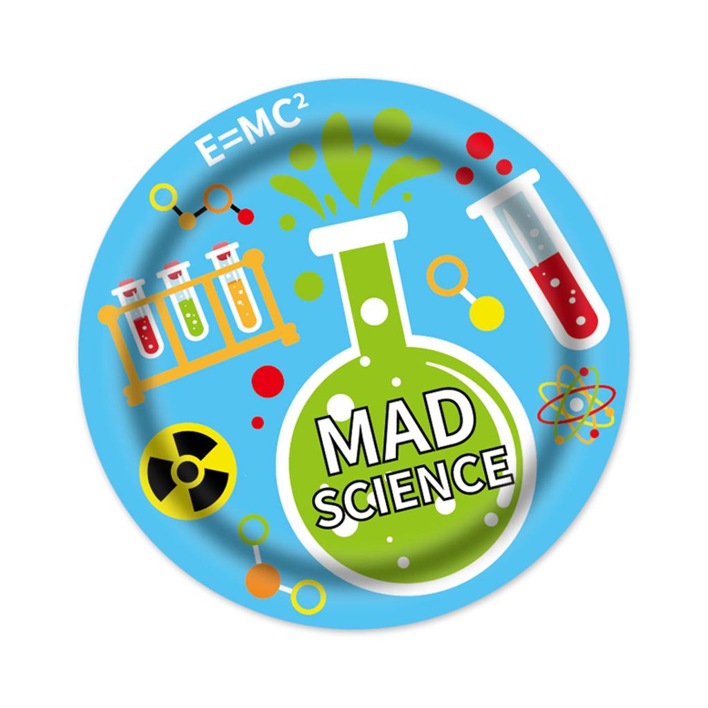 Chemistry Experiment Learning Science Theme Tableware Disposable Paper Cup Paper Plate Paper Towel Birthday Party Set Food Grade