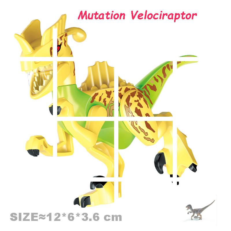 Velociraptor Triceratops Jurassic Dinosaurier Welt Indominus T-Rex Modell Zusammenbauen Pädagogische Bausteine Spielzeug für Kinder Geschenke