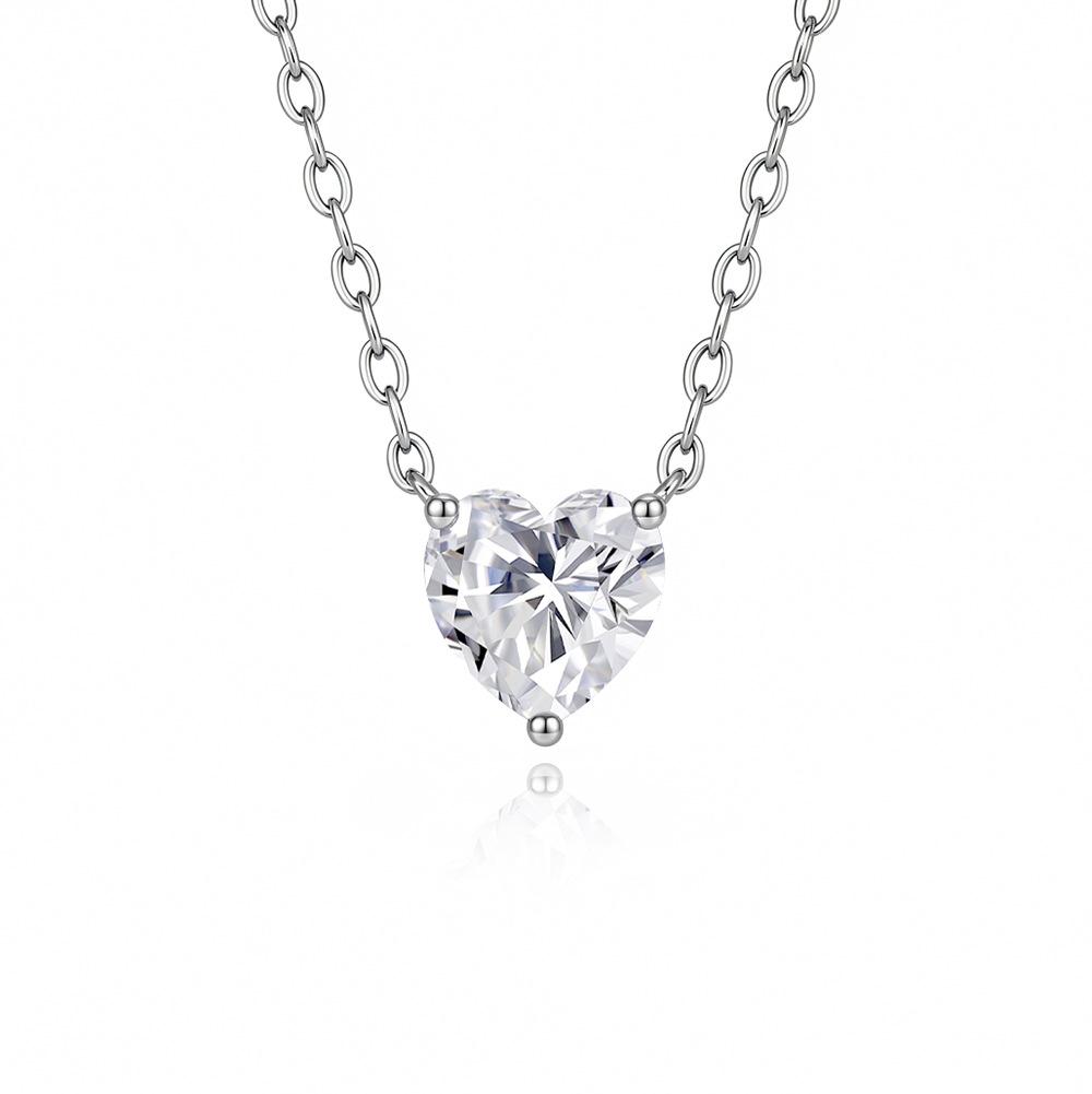 S925 Sterling Silver Moissanite Cross Pendant Clavicle Necklace for Women Luxury Sparkling Fine Jewelry Gift