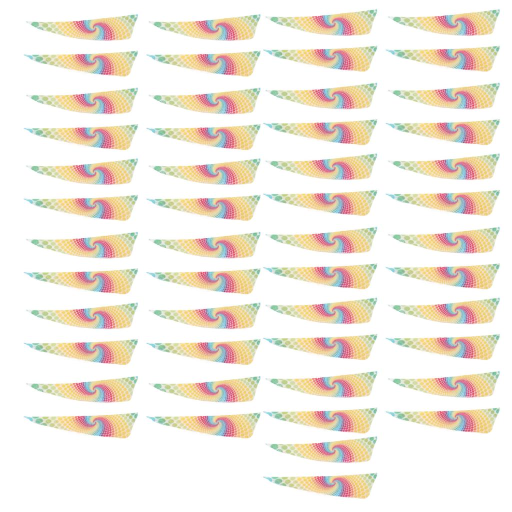 50Pcs Arrow Fletches Lightweight Fashionable Versatile 4inch Shield Feather Fletching for Archery DIY Double Sided