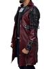 Herren Lederjacke Mittellang - Herbst/Winter Gothic Punk Mittelalterliches Kostüm