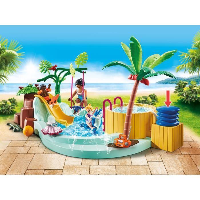 PLAYMOBIL 71529 Vacanciers avec piscine et bain à bulles - My Life - Dès 4 ans - Jeu de rôle créatif