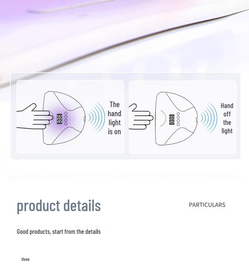 Quick-Dry Induction Nail Lamp: Salon-Grade Phototherapy Machine for Gel Polish—No Darkening of Hands