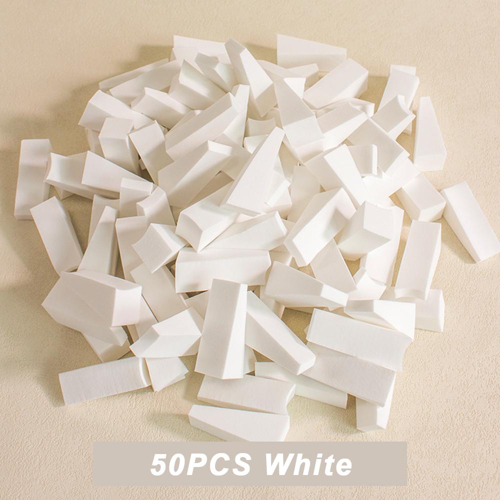 

50 шт. Смешанные цвета Губка для ногтей Треугольный мягкий инструмент DIY Гель-лак Живопись Поролоны Цвет Тень Макияж Губка 50PCS White