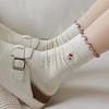 Cartoon Bear Embroidery Cute Socks Sweet Girls Lolita Kawaii Ruffle Socks Japanese Fashion Harajuku Retro Streetwear Women Socks