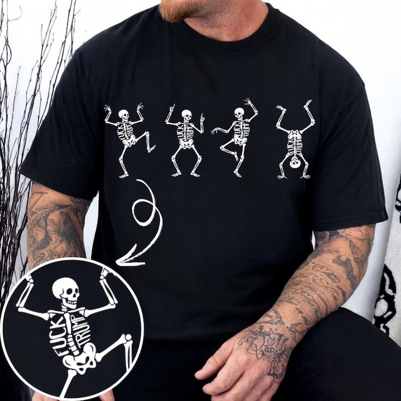 Halloween Skeleton Candy Design Sublimation Ready Spooky Season TShirt Decal Mug Heat Transfer Costume Breathable Casual Top
