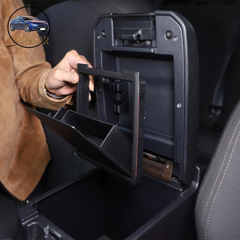 For Toyota Tacoma 2016- ABS Matte black Central Control Armrest Box Hidden Storage Box Privacy Storage Box Car Accessories