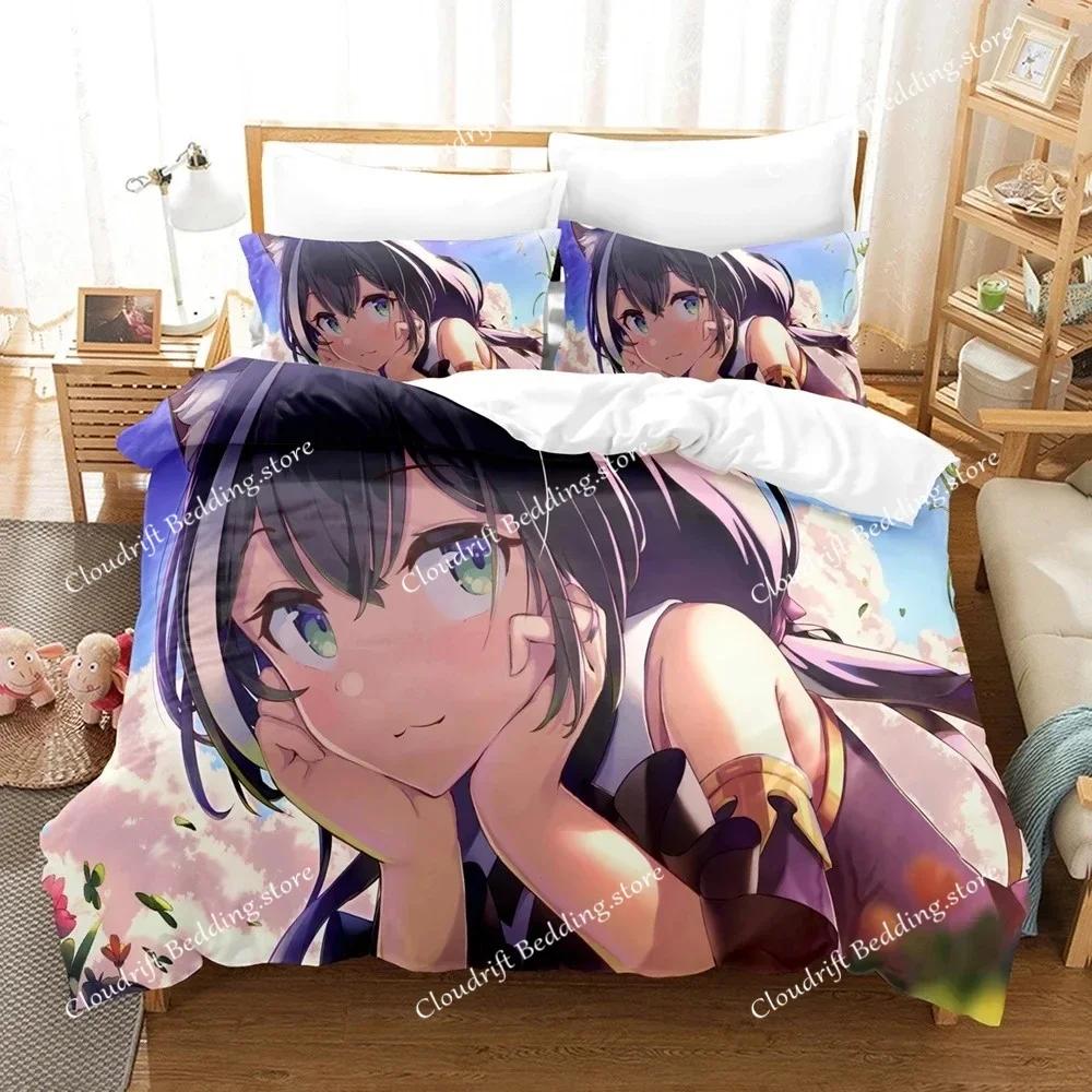 Anime Princess Connect! Re Dive Bedding Set Boys Girls Twin Queen Size Duvet Cover Pillowcase Bed Kids Adult Home Textileextile0