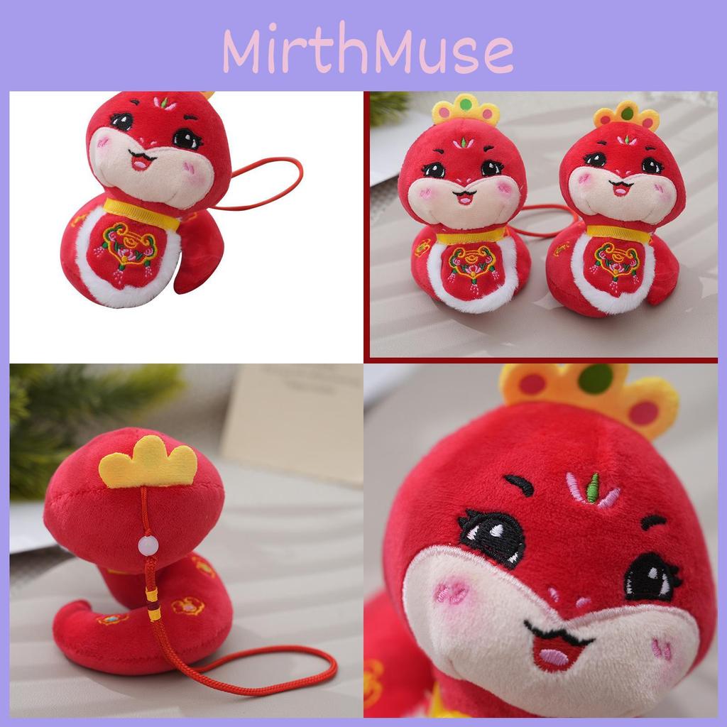 Adorable Red Plush Snake Year Zodiac Toy Soft Pp Cotton Stuffed Animal Gift