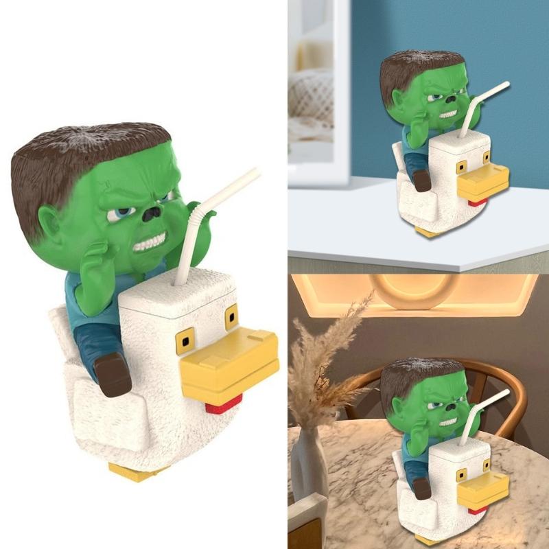 Scary Halloween Popcorns Holder with Cup for Game Enthusiasts Funny Chicken Riders Popcorns Container Collectible Gift