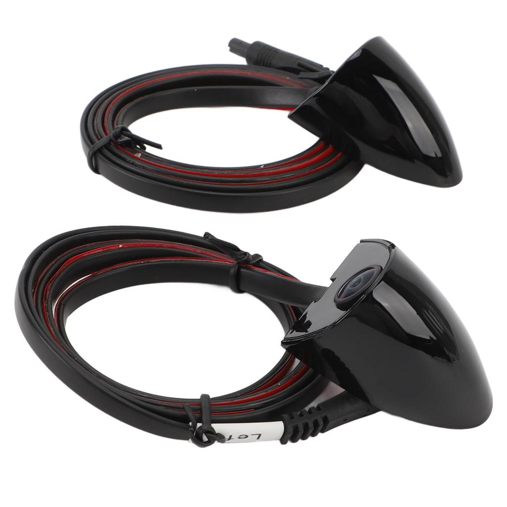 Auto Totwinkelkamera Nachtsicht-Assistenz Klebebefestigung Seitenansichtskamera Überwachungssystem für Kamera (Schwarz)