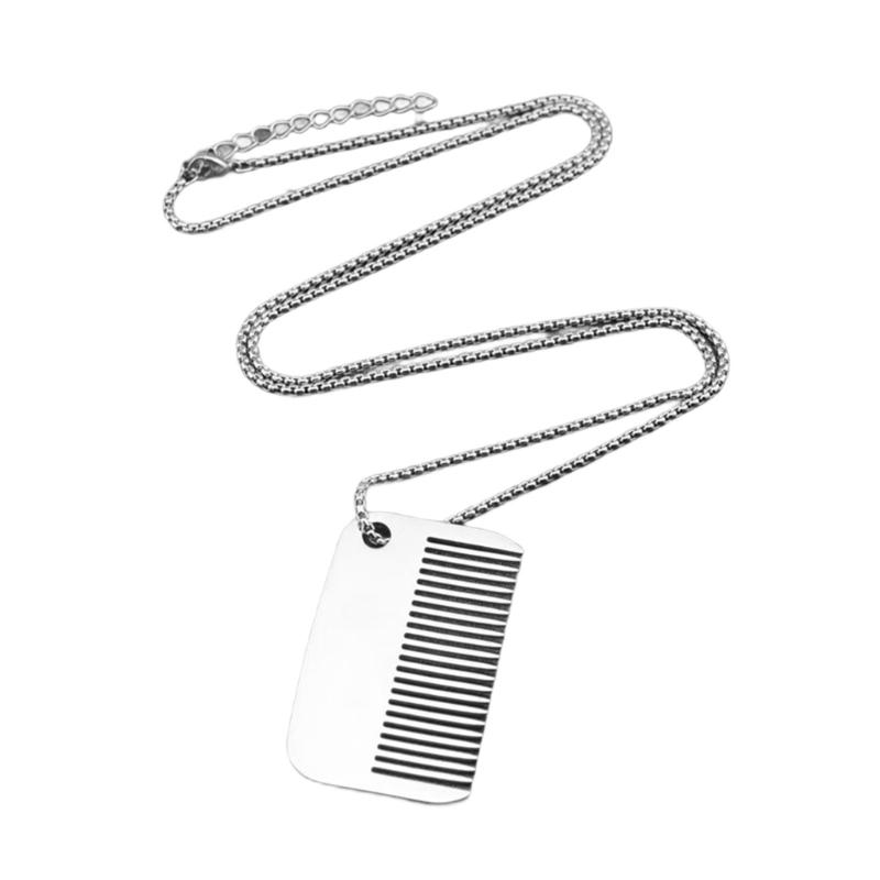 Stylish Comb Pendant Necklace with Comfortable Chain Comfortable Necklace for Youthful Trendsetters and Fashion Lovers