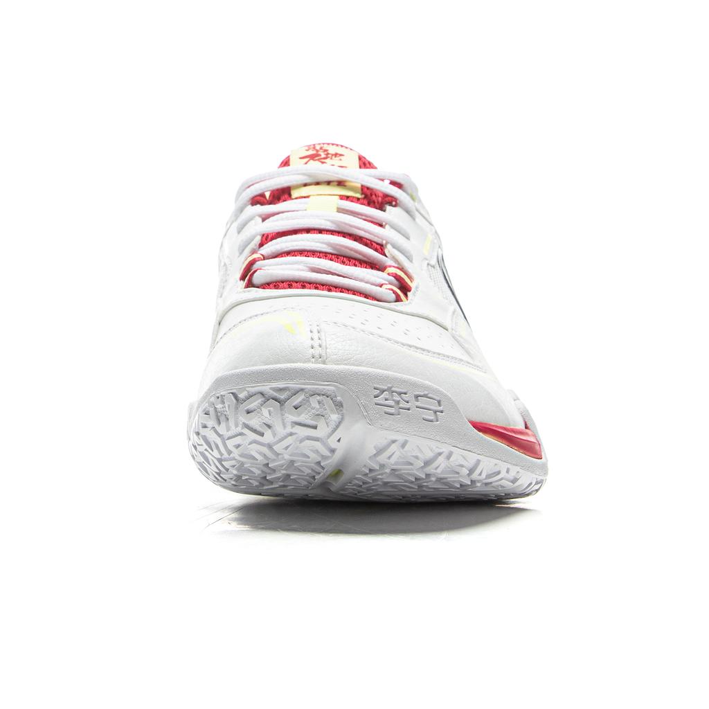 Li Ning Cushioning Slip Resistant Abrasion Resistant Low top Badminton Shoes Unisex Gray Red AYTV003-3