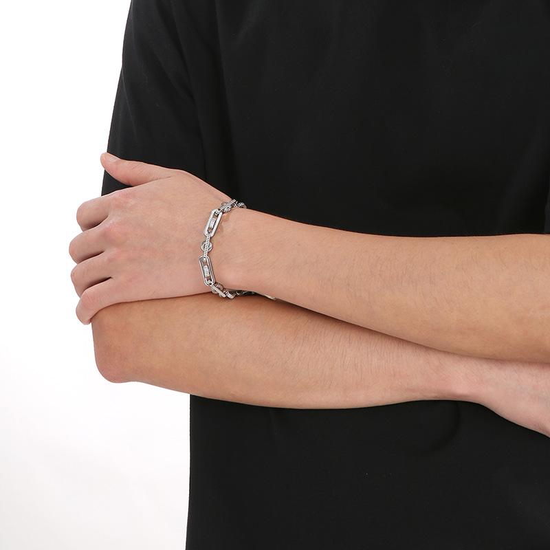 Trendy Stainless Steel Wheel Link Chain Bracelets for Men 8mm Wide Personalized Gold Color Accessories Biker Party Jewelry Gift