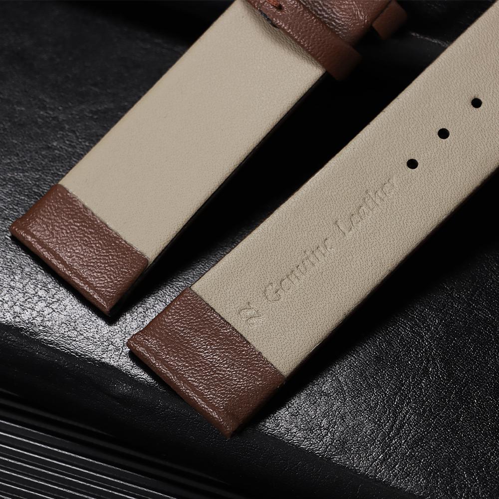 12mm 14mm 16mm 18mm 19mm 20mm 21mm 22mm Ultra-thin Calfskin Watchband for Women Watch Belt Strap Wristwatches Band Brown Black
