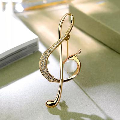 Broche note de musique, accessoire de costume, design de niche exquis, haut de gamme, pour femme