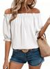 Camicia Bardot con Volant - Nuovi Arrivi Primavera/Estate 2026 per Donna - Stile Europeo & Americano