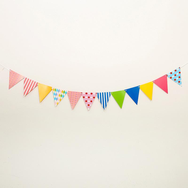 Barevné vlaječky vánoční narozeninová svatební závěsná bannerová párty pro domácí dekoraci