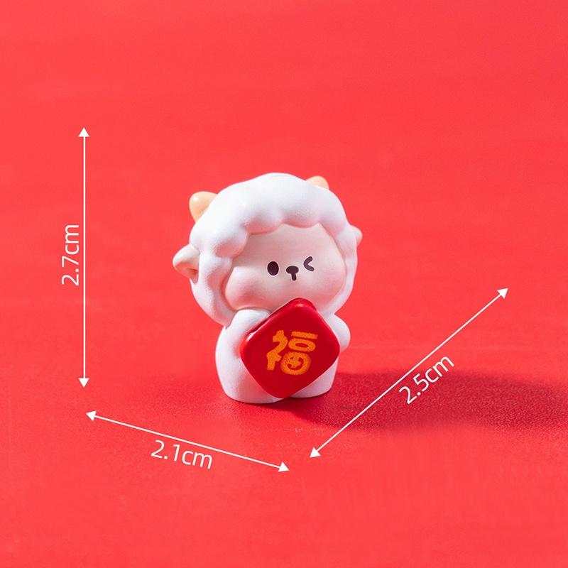 Cute 2027 Year Of The Sheep Resin Figurines With Lucky Design Perfect For Chinese New Year Home Desktop Decor Gifts
