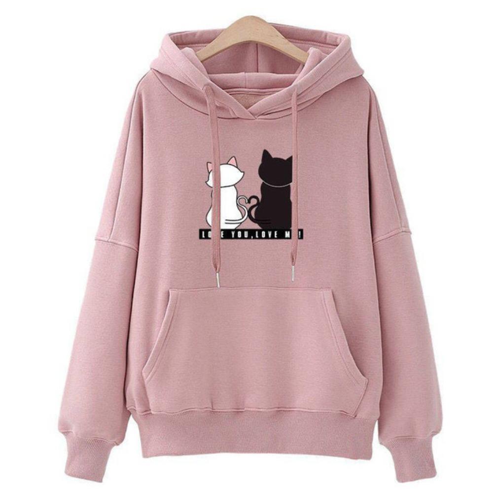 Factory direct sales hooded fleece sweater women's 2019 autumn and winter Korean version loose women's tops versatile trend students