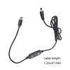 120cm Long Type C To DC5.5x2.5mm Cable 5V 9V 12V Output Adjustable Power with Display For Camera Speaker System