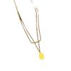 Double-Layer Disc Minimalist Furnace Real Gold Necklace Female Collarbone Chain With Jewelry