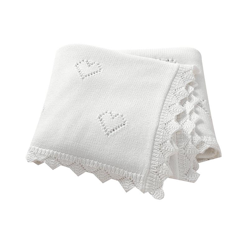 Baby Blankets Knitted 90*70cm Ultra-Soft Cotton Newborn Infant Boys Girls Comforter Stroller Bedding Swaddle Wrap Sleeping Stuff