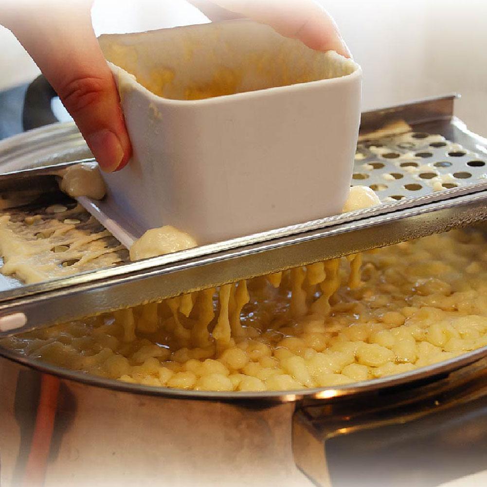 Pastatillagningsverktyg Manuell Nudeltillverkare Pastamaskin Tillverkare Stålprylar Köksverktyg Spätzle P4W0