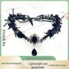 Mori Flower Crown Halloween Headdress: Gothic Elf Wreath with Vintage Bindi Accessories