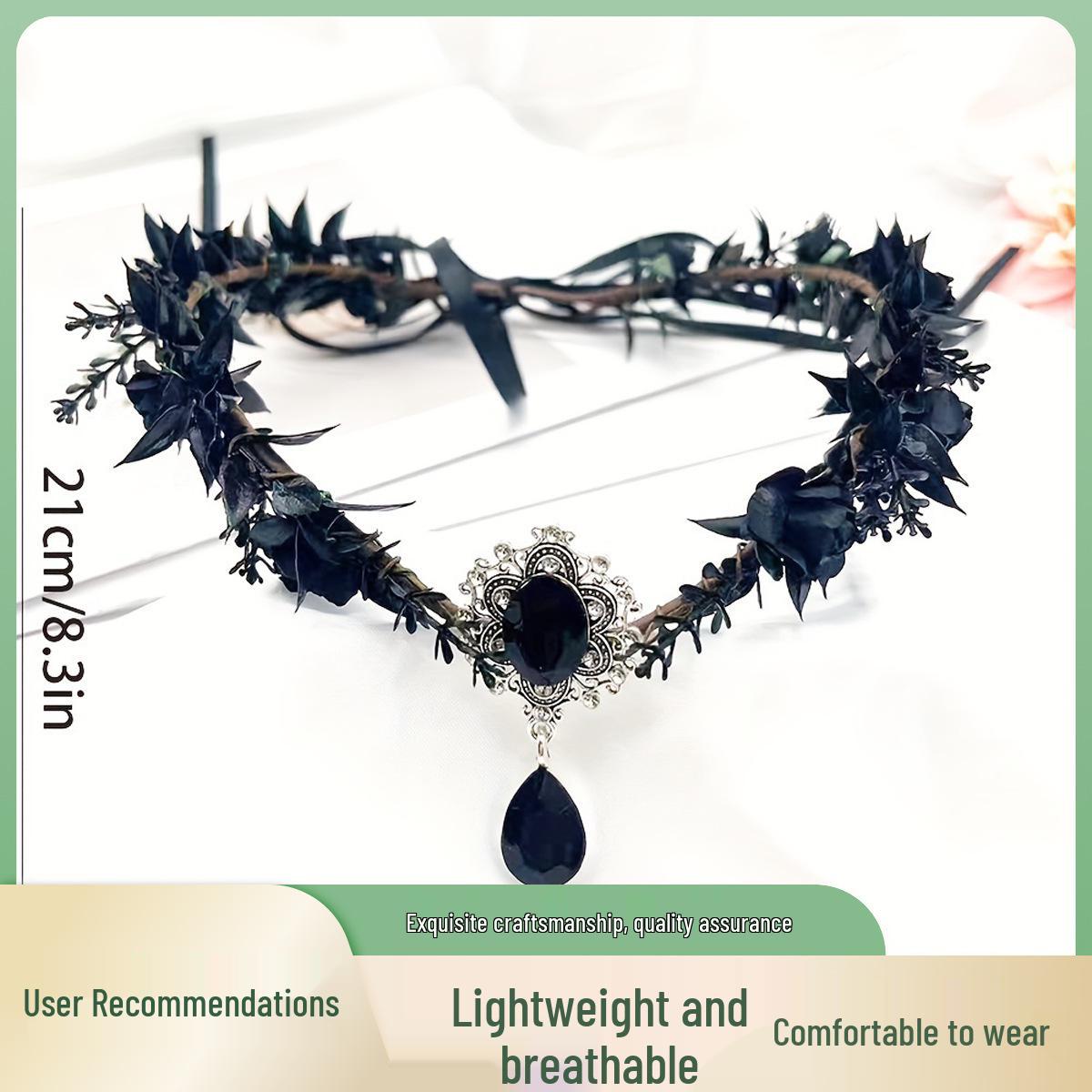 

Морской венок из цветов Хэллоуинский головной убор: Готический венок эльфа с винтажными аксессуарами бинди Bird Head