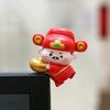 1/4Pcs God of Wealth Figurine Computer Monitor Decoration Cartoon Chinese Immortals Statue Resin Sculpture Car Dashboard Ornament