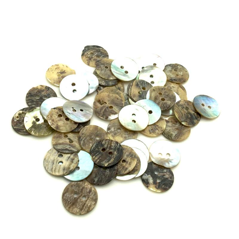 111PCS 11/11/18/11mm Natural Shell Sewing Buttons Color Japan Mother of Pearl MOP Round Shell 1 Hole Button Sewing Accessories