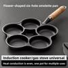 Cast Iron Hole Egg Pan Nonstick Breakfast Cooking Tool For Home Use