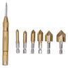 6pcs 90 Degree Countersink Drill Bit Set 5 Flute Chamfering Tool  Woodworking Drilling