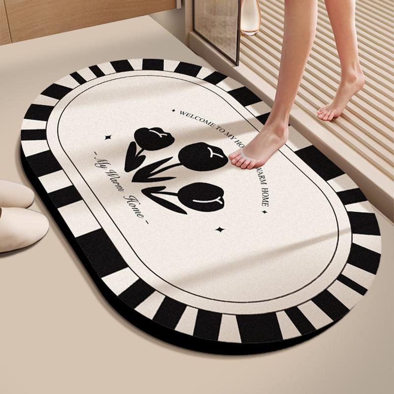 Simple Diatom Mud Mat Absorbent Dirty Quick Drying Can Be Cut Foot Mat Household Bathroom Door Bathroom Mat