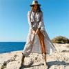 Cotton Beach Kimono Women Cover Ups Print Beach Cover Up Saida De Banho Para Praia Sarong Robe