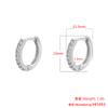 ZHUKOU Classic small hoop earring Cubic zirconia handmade DIY earring clasp hooks Jewelry materials accessories VE1051