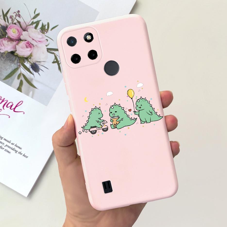 For Realme C21Y Case Realme C25Y Stylish Candy Painted Cover Soft Silicone Phone Case For Realme C21 C 21 Y C25Y RealmeC21 Shell
