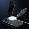 C1 Series For iPhone 15 Pro Max Case TPU+PC Skin Touch Anti-Shock Phone Cover with Magnetic Kickstand