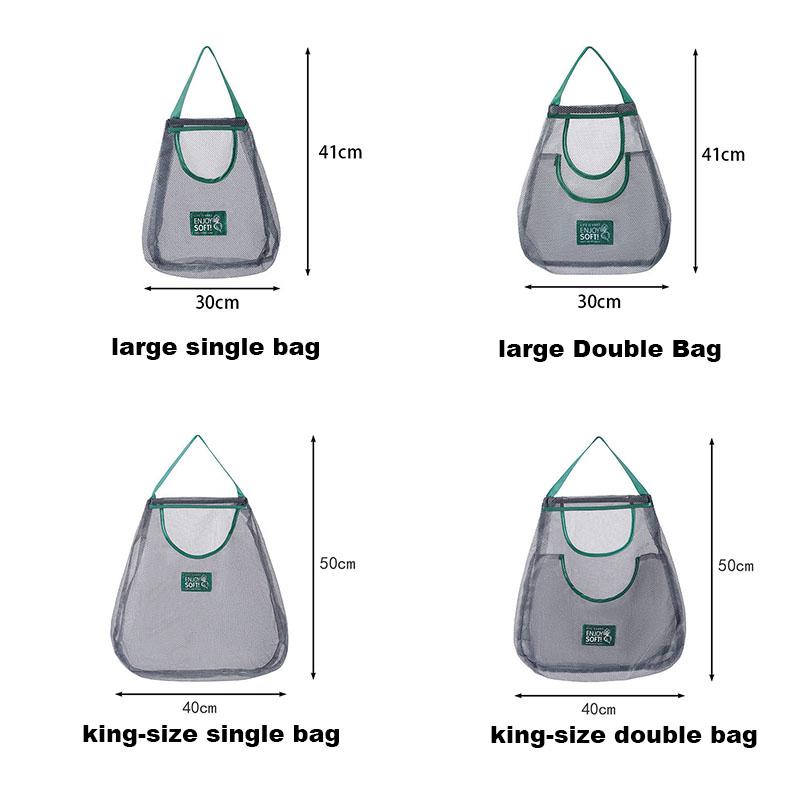 Reusable Storage Bags Kitchen Hanging Mesh Bag Home Fruit And Vegetable Storage Net Bag For Ginger Garlic Potatoes Onions