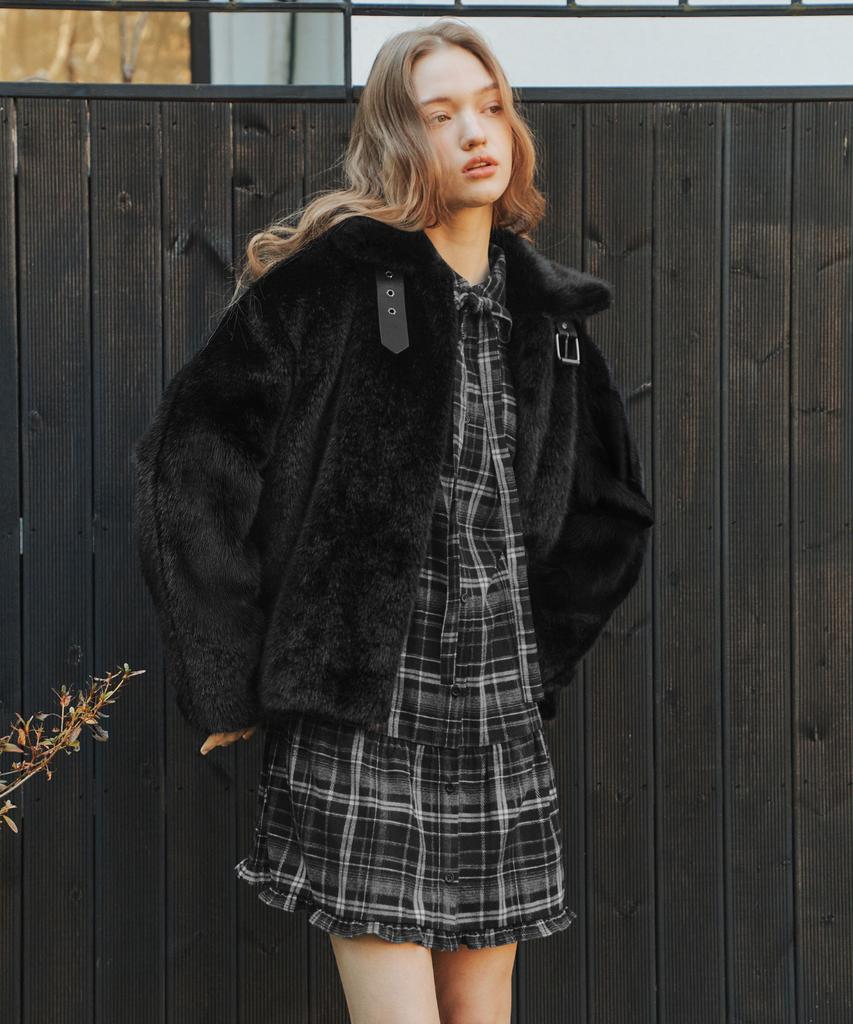 ZEROSTREET [2 Colors] Check Shirt Dress